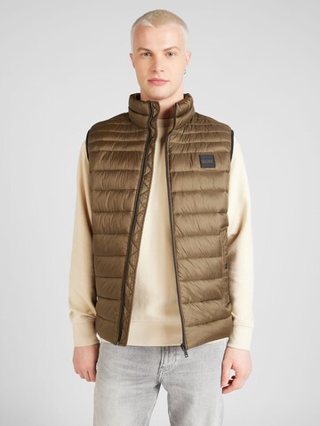 BOSS Vest 'Odeno1' in Green: front
