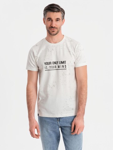 T-Shirt Ombre en blanc : devant
