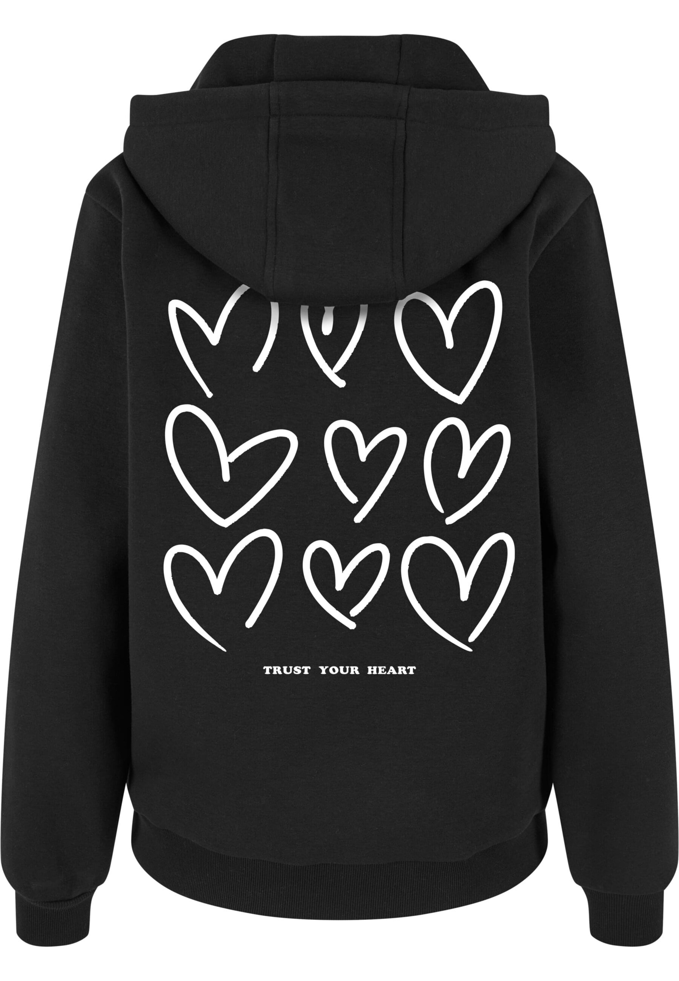 Miss Tee Sweatshirt 'Always Trust Your Heart' in Zwart