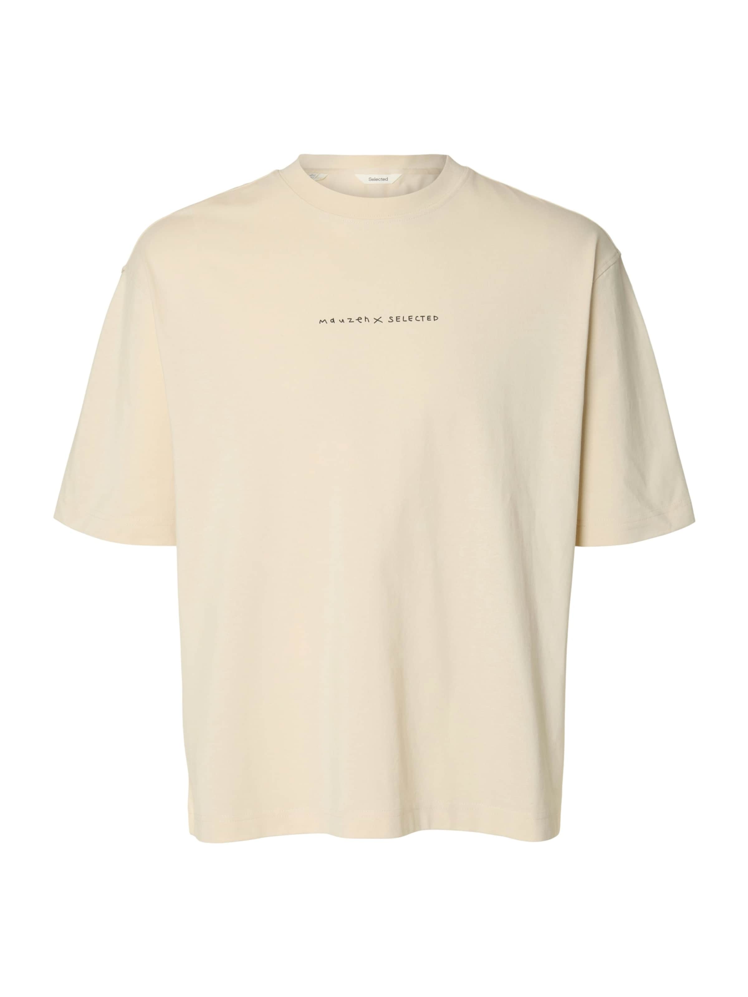 SELECTED - Camiseta 'SLHNORMAN' en beige: frente