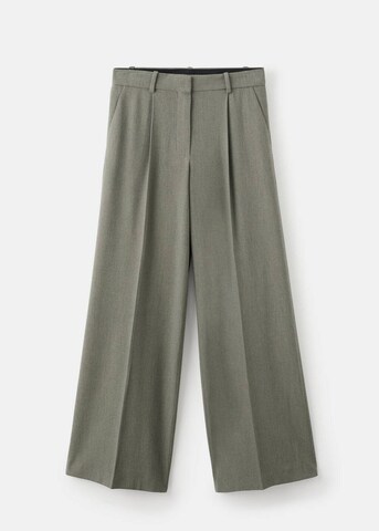 MANGO Wide leg Pleated Pants 'Napoli' in Green