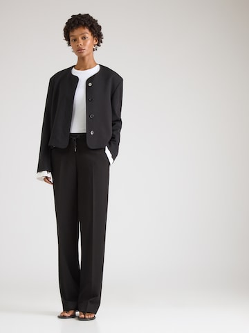 Wide Leg Pantalon à plis monari en noir