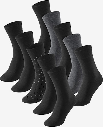 Chaussettes ' Cotton Fit ' SCHIESSER en gris : devant