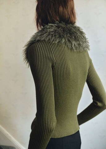 MANGO Knit Cardigan 'Bella' in Green