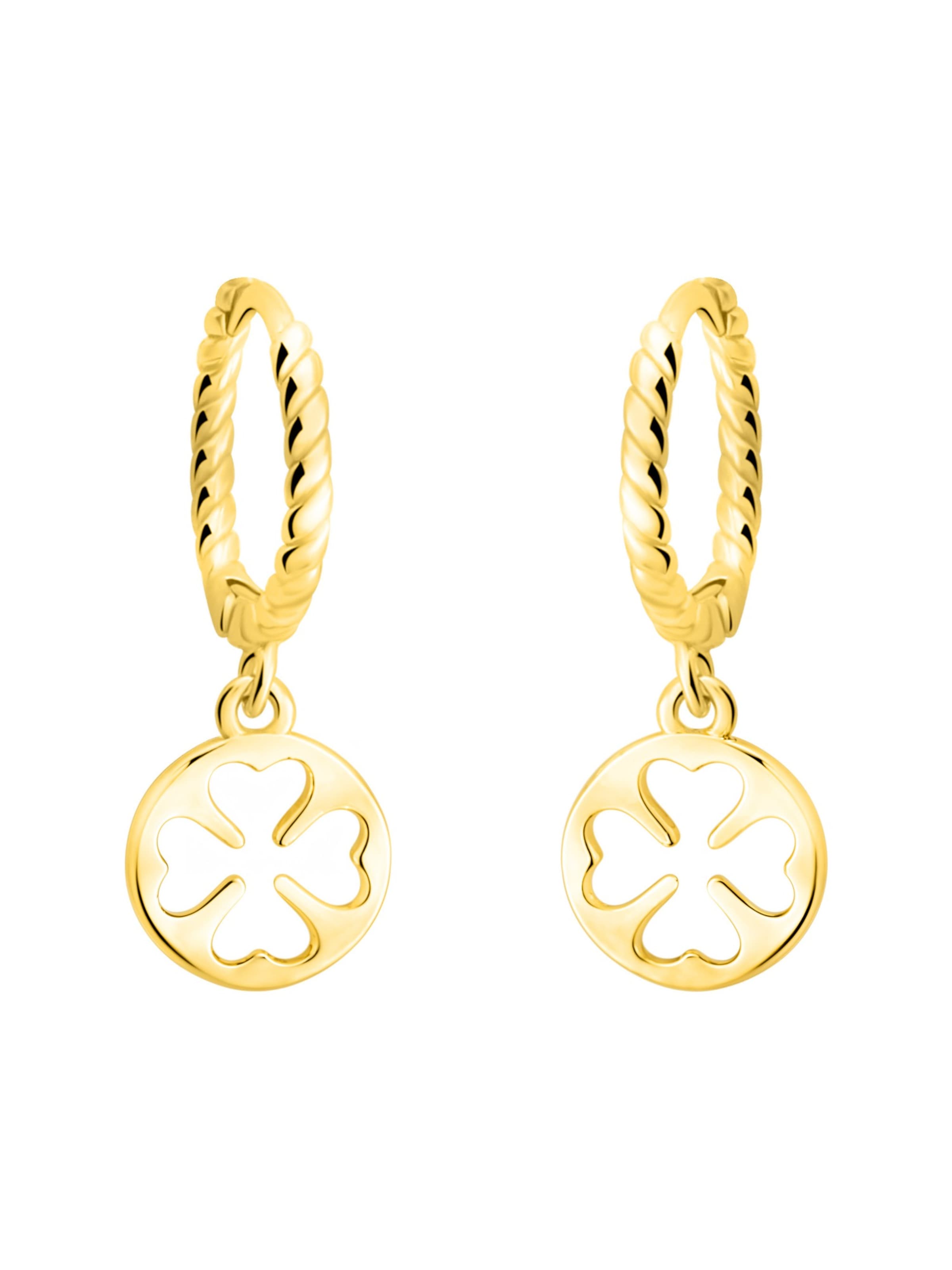 Sofia Milani Ohrringe 'Cloverleaf'‌‌‌ in Gold: Vorderseite