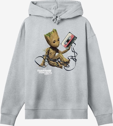 F4NT4STIC Sweatshirt 'Marvel Guardians Of The Galaxy Vol2 Groot Tape' in Grijs: voorkant