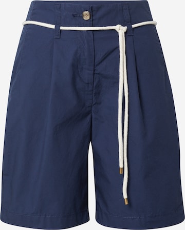 ESPRIT Pleat-Front Pants in Blue: front