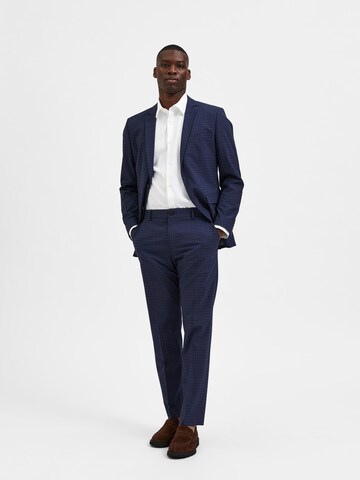 Coupe slim Pantalon à plis SELECTED HOMME en bleu