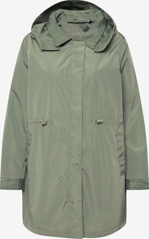 Ulla Popken Between-Seasons Parka in Green: front