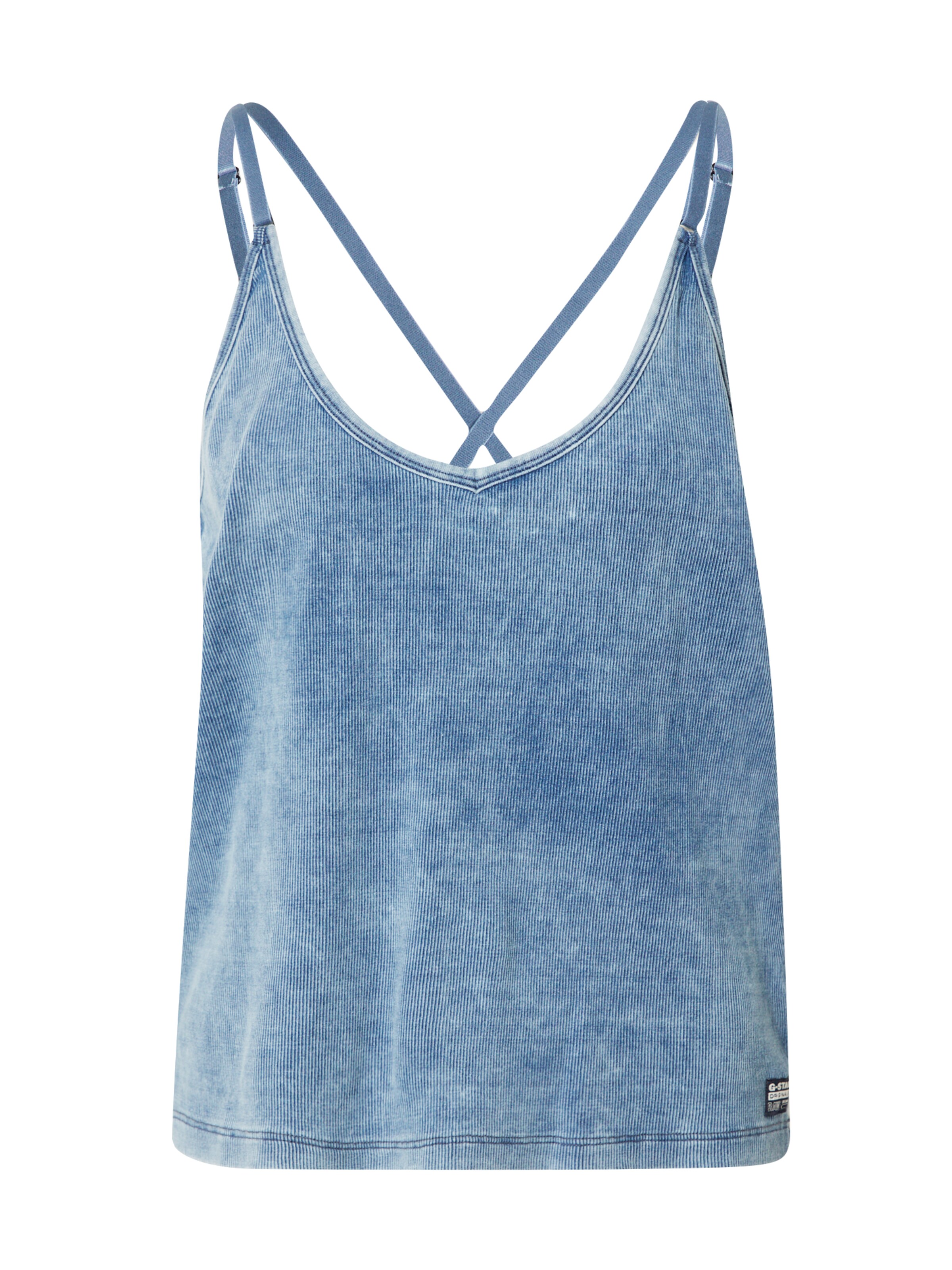 Top de la G-STAR pe albastru: față