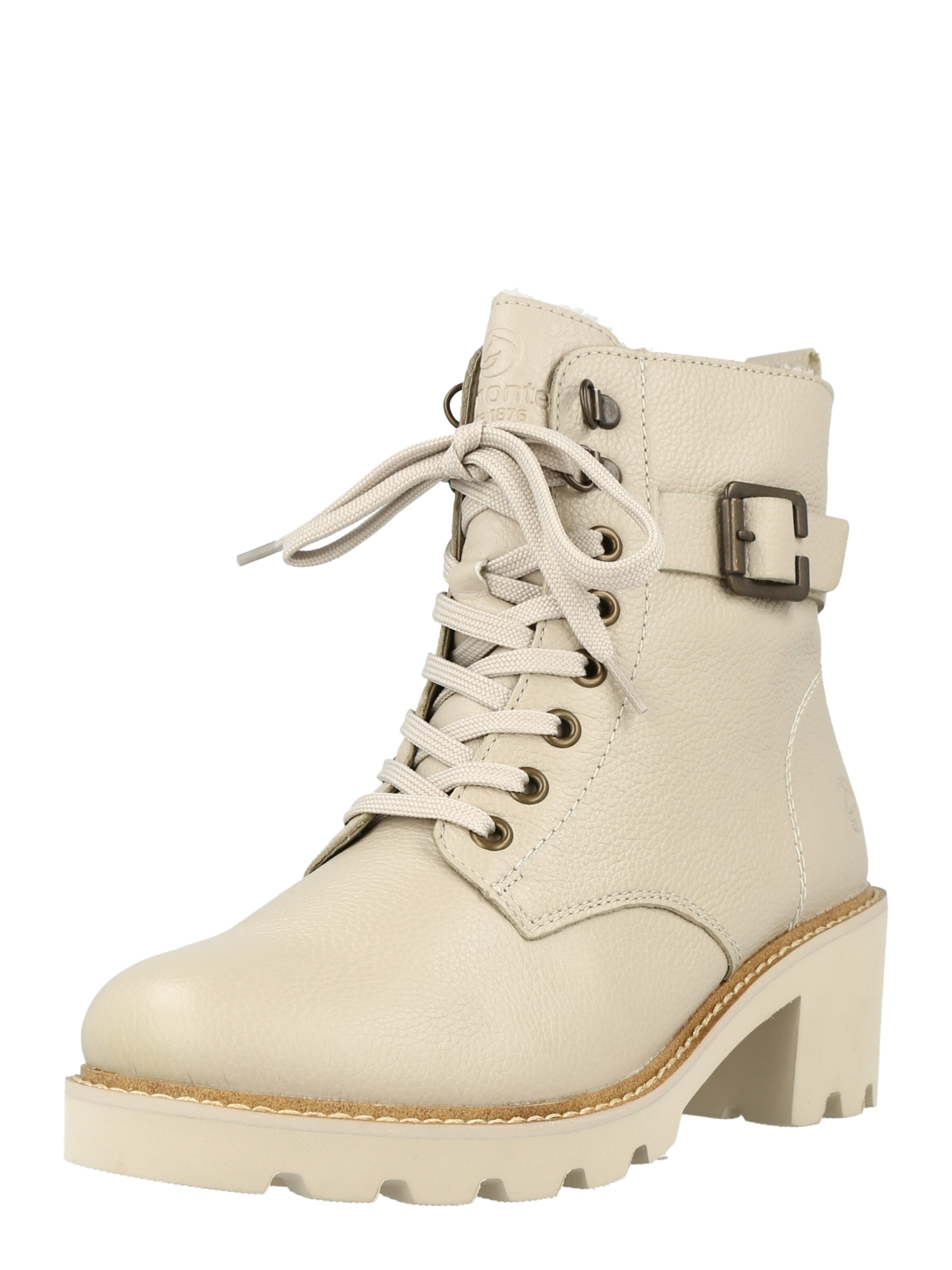 REMONTE Ниски ботуши с връзки в бежово: отпред