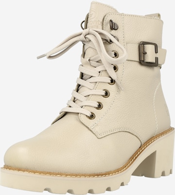 REMONTE Lace-Up Ankle Boots in Beige: front