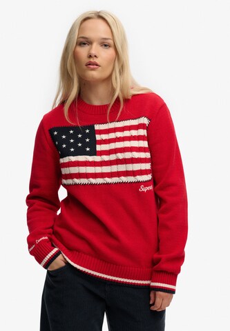 Pull-over 'Athletic Essentials' Superdry & Co en rouge : devant
