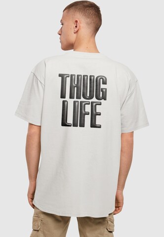 Maglietta 'Leather' di Thug Life in grigio: frontale