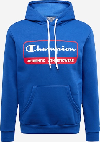 Champion Authentic Athletic Apparel Суичър в синьо: отпред
