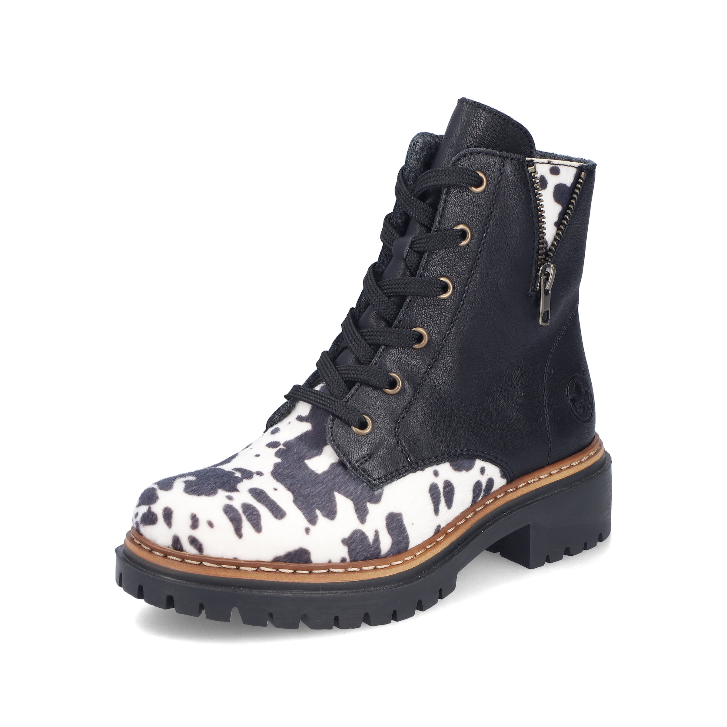 Bottines à lacets Rieker en noir : devant
