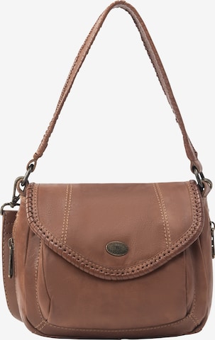 DreiMaster Vintage Shoulder Bag in Brown: front