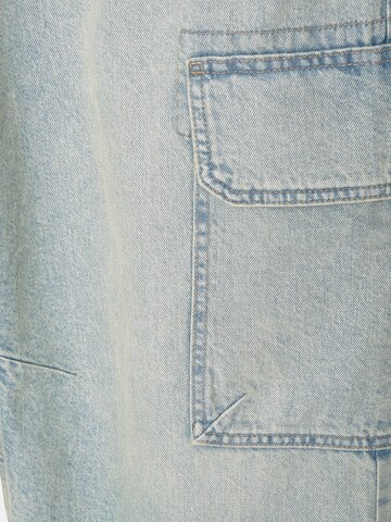 Pull&Bear Wide leg Cargojeans in Blauw
