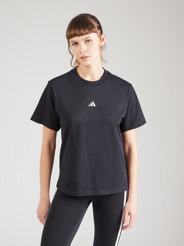 ADIDAS SPORTSWEAR Функционална тениска в черно: отпред