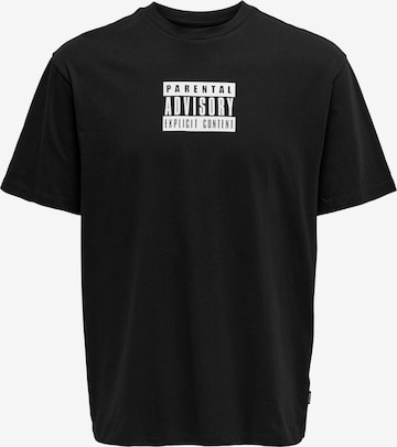 Only & Sons - Camisa 'FRED' em preto: frente
