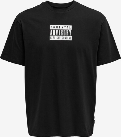 Only & Sons Koszulka 'FRED' w kolorze czarny / białym, Podgląd produktu
