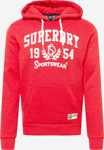Sweat-shirt Superdry en rouge : devant