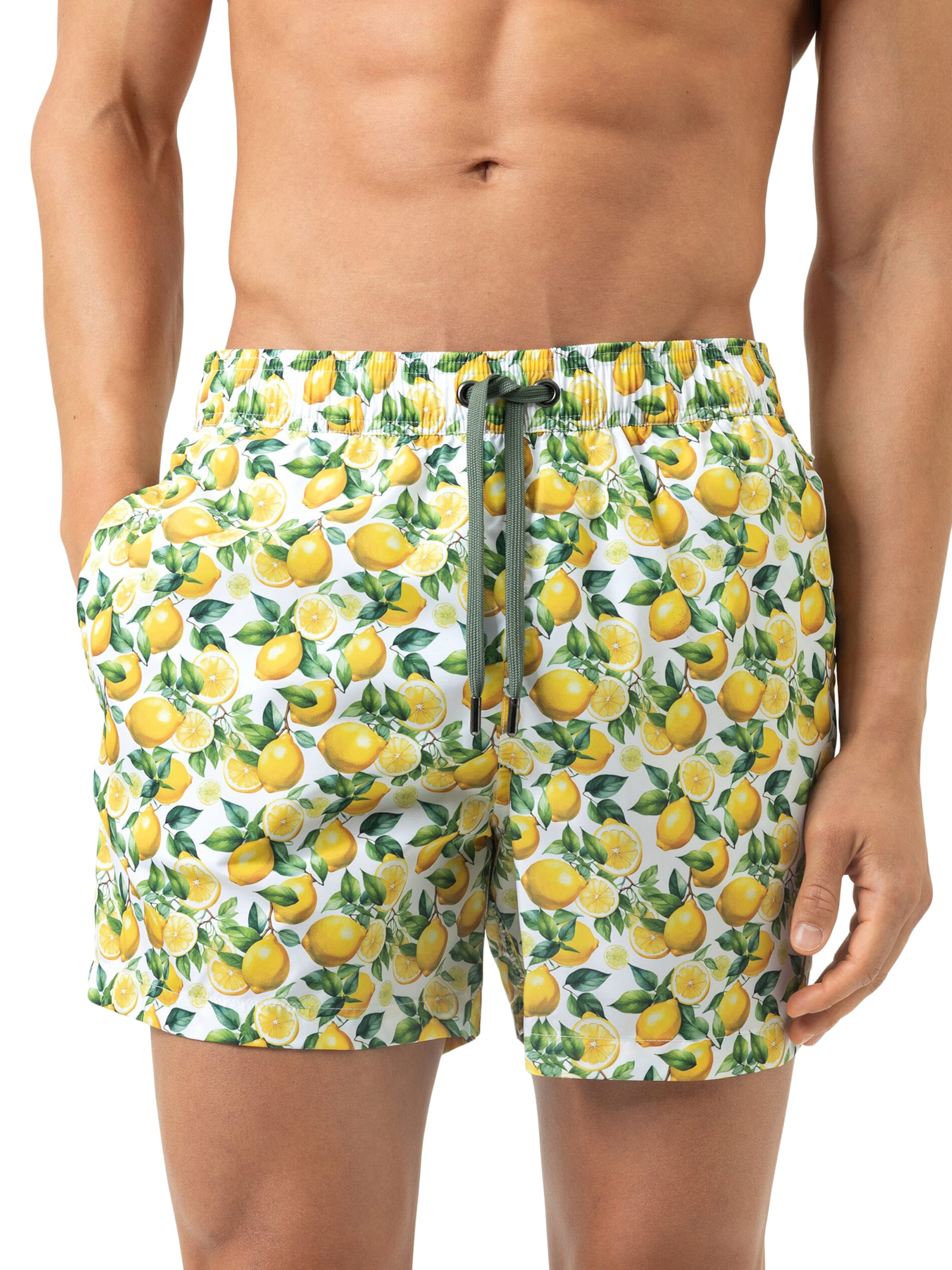 Shorts de bain 'Lemon Grove' Mey en jaune : devant