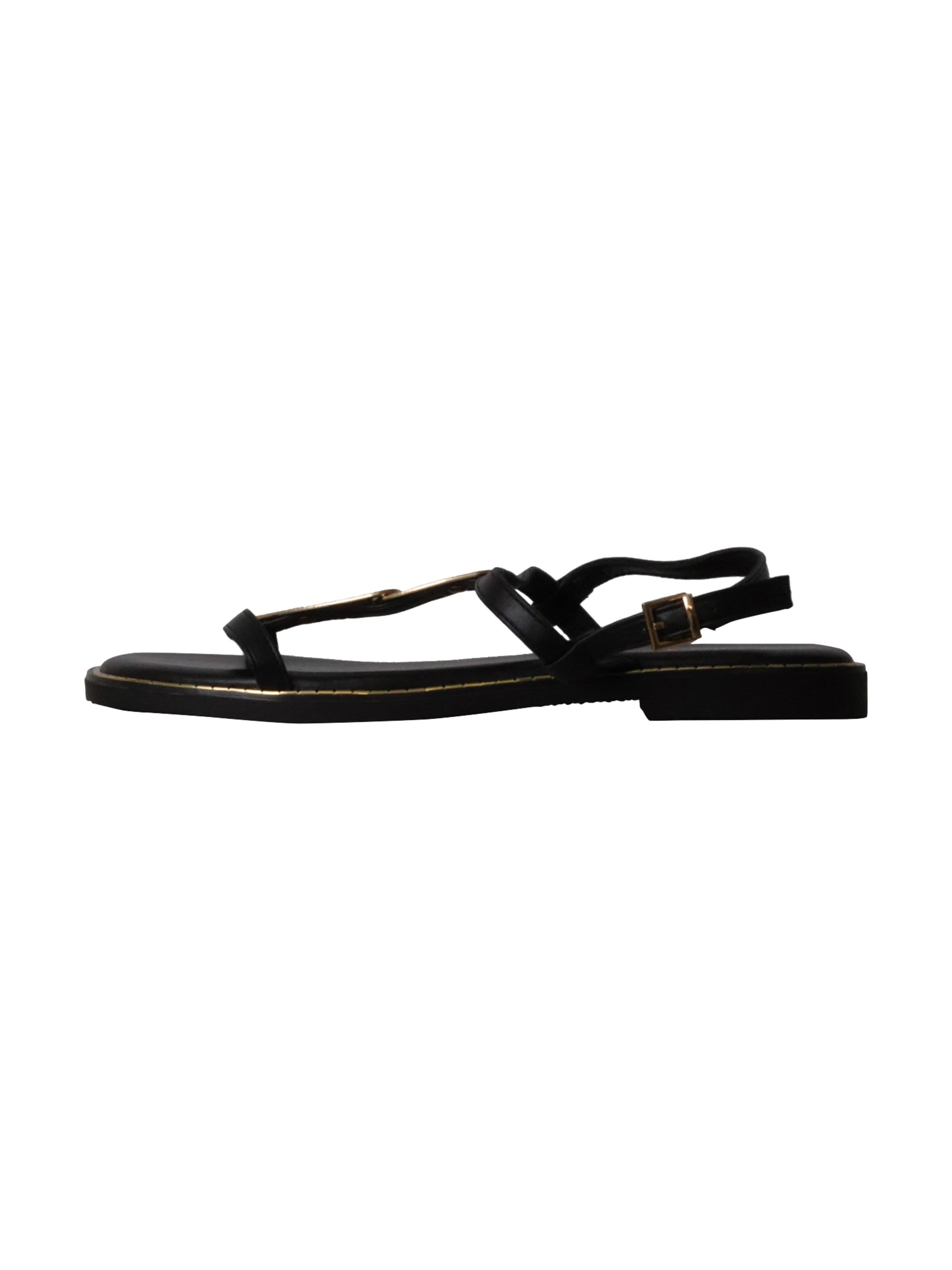 Super Mode - Sandalias 'Flache Riemchensandalen von Loevah Paris' en negro: frente