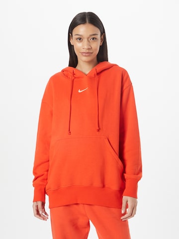 Nike Sportswear Sweatshirt 'Phoenix Fleece' i röd: framsida