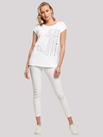 T-shirt 'Ahoi Anker Outlines Knut & Jan Hamburg' F4NT4STIC en blanc
