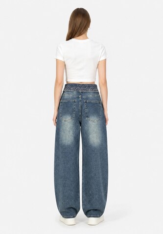 Elara Wide leg Jeans 'Wide Balloon' in Blue