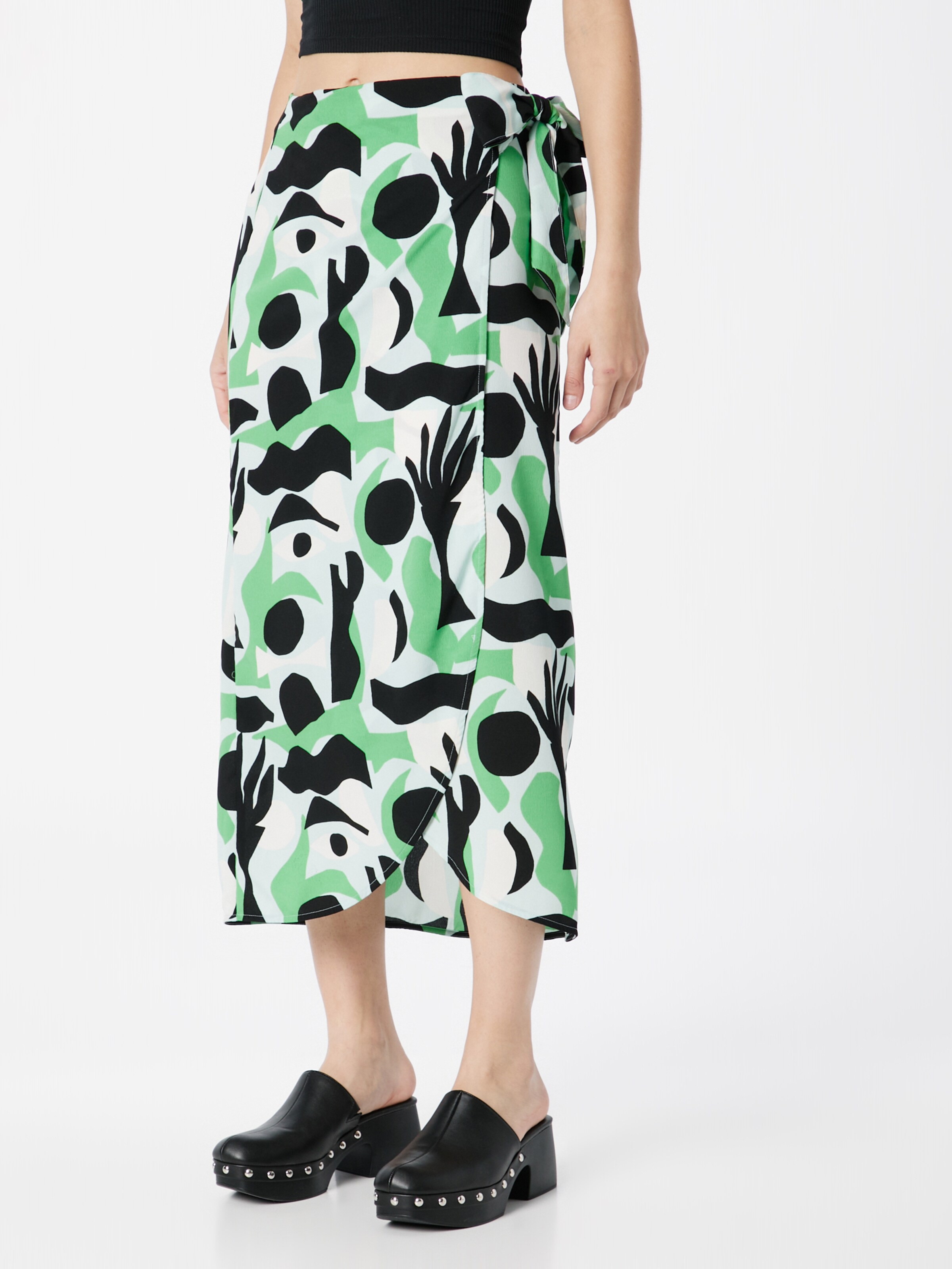 Monki floral midi outlet skirt