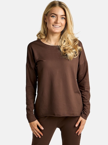 Liberte Essentiel Top ' ALMA-LS ' in Brown: front