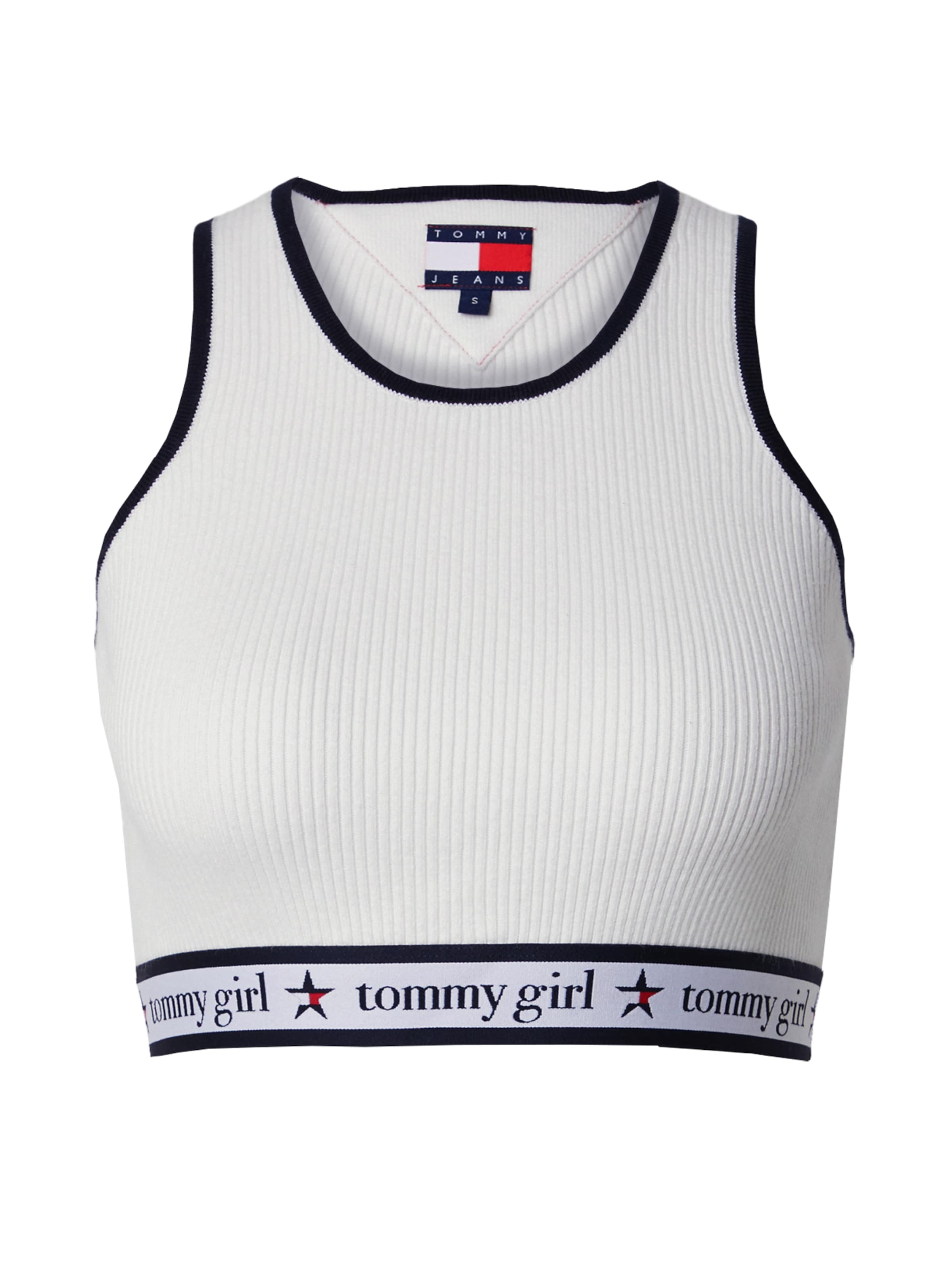 Tommy Jeans Вязаный топ в Белый: спереди