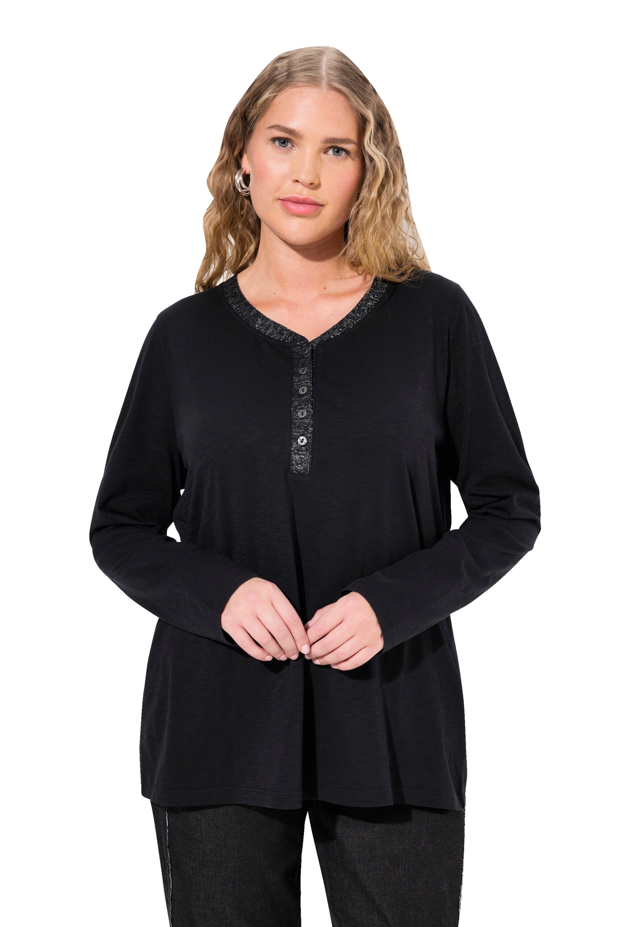Ulla Popken Bluse i sort: forside