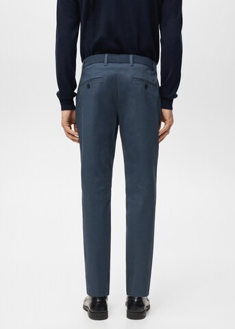 MANGO MAN Slim fit Pants 'Prato' in Blue