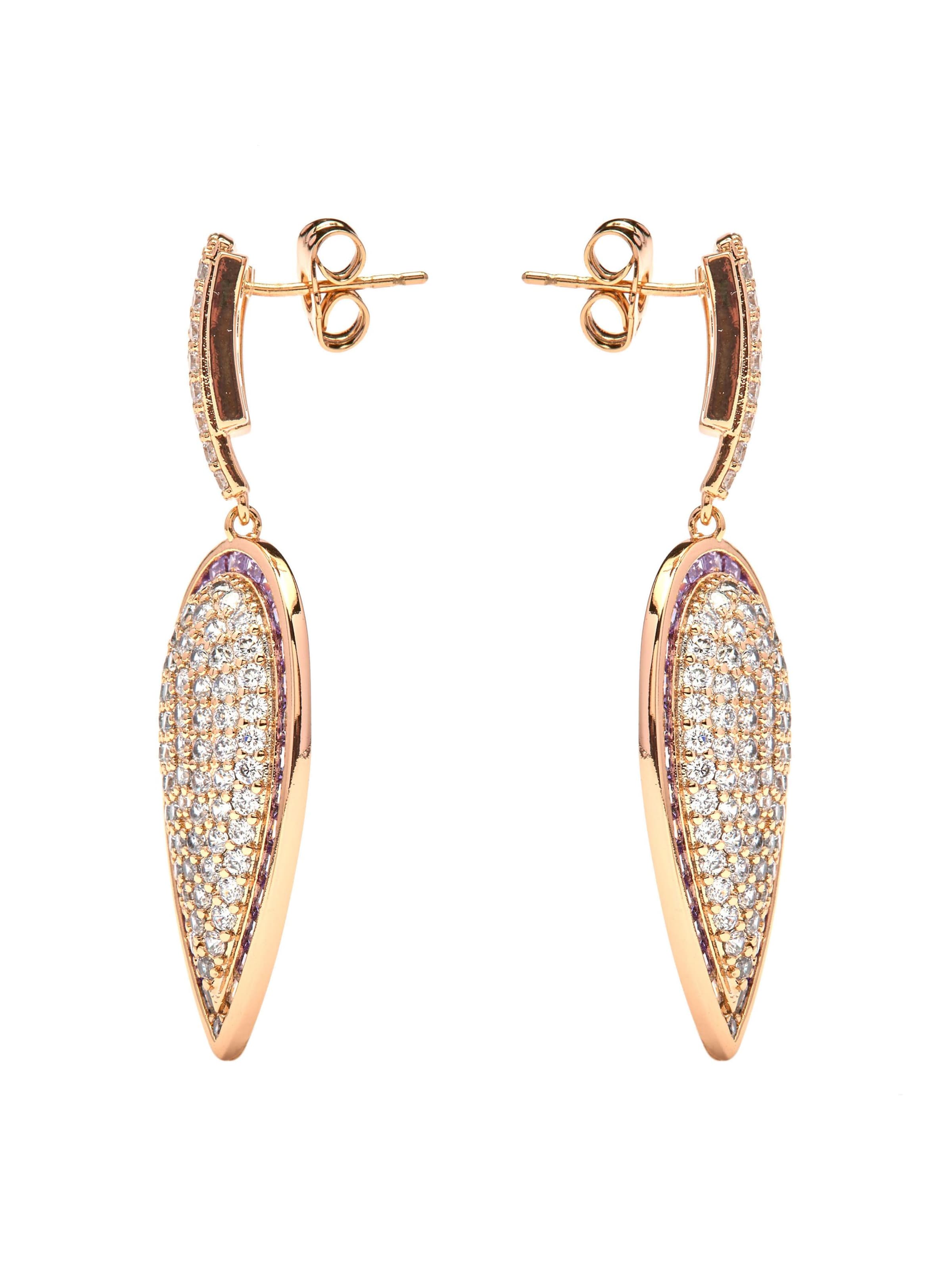 Luxenter Earrings 'Halek' in Purple