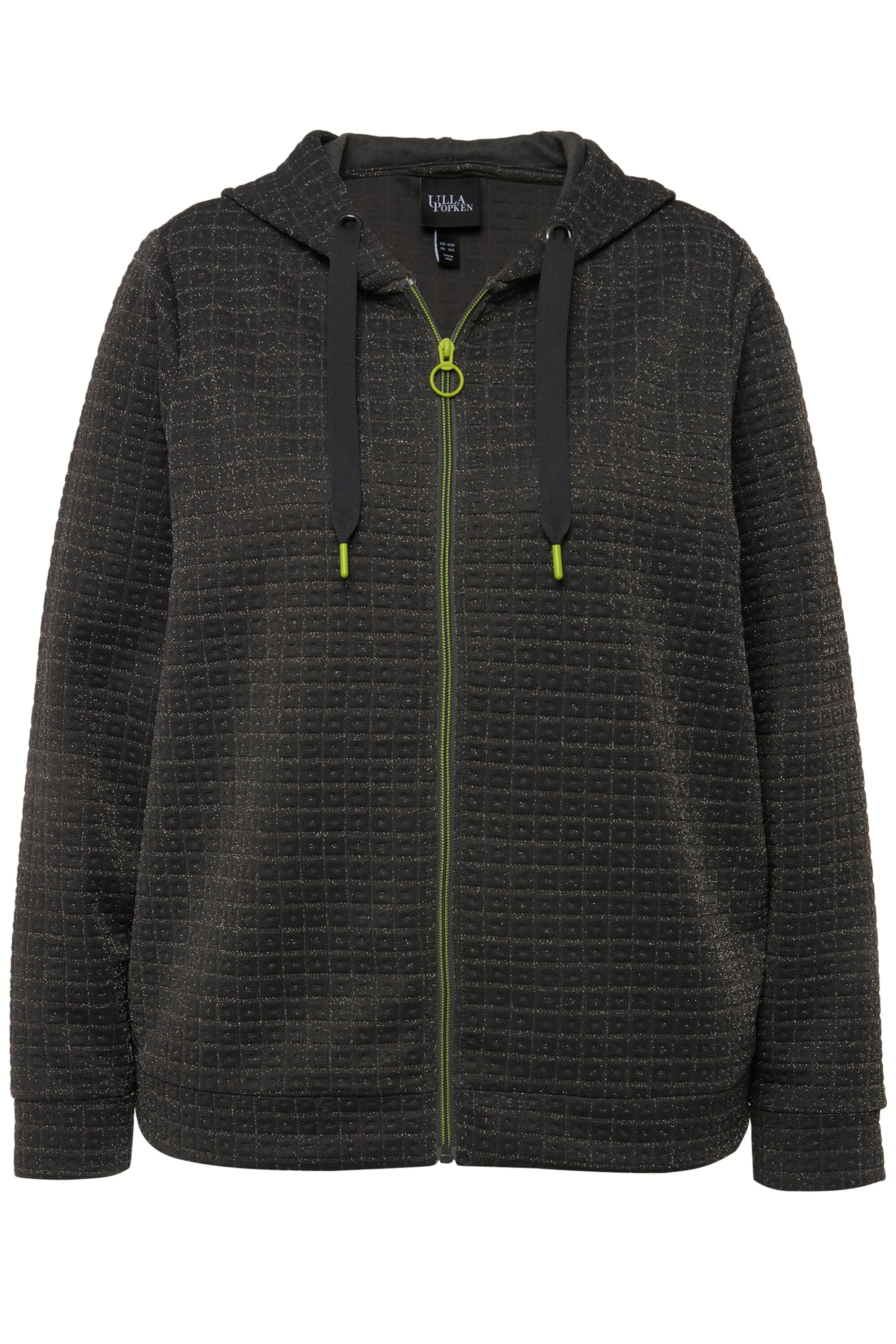 Ulla Popken Sweatjacke in Grau: Vorderseite