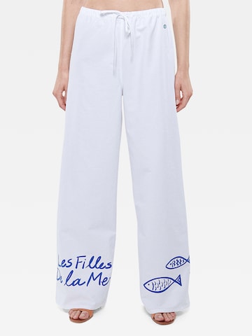 Mavi Wide leg Pants in White: front