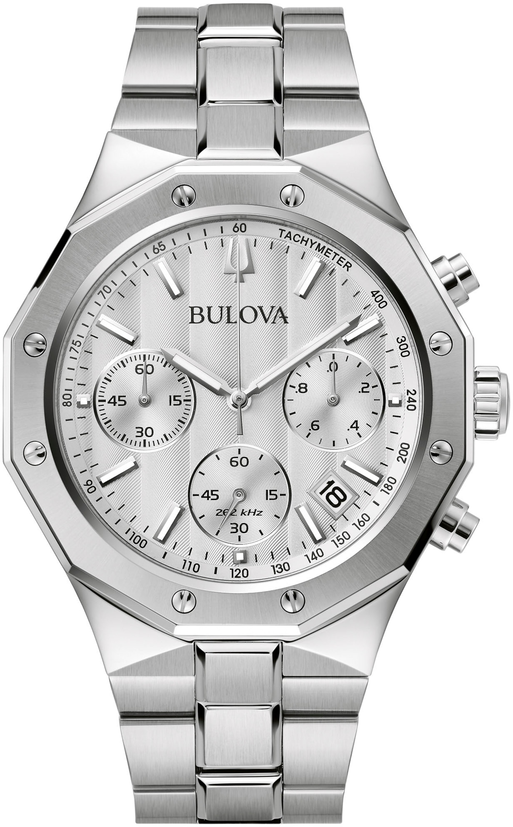 Bulova Uhr in Silber: Vorderseite