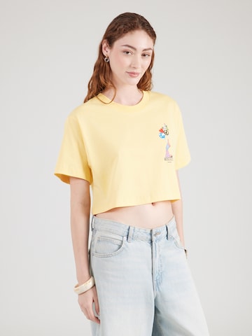 T-shirt Moschino Jeans en jaune : devant