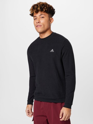 ADIDAS GOLF Athletic Sweatshirt in Black: front