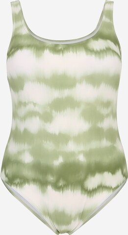 PIECES Curve Swimsuit 'ANESA' in Green: front