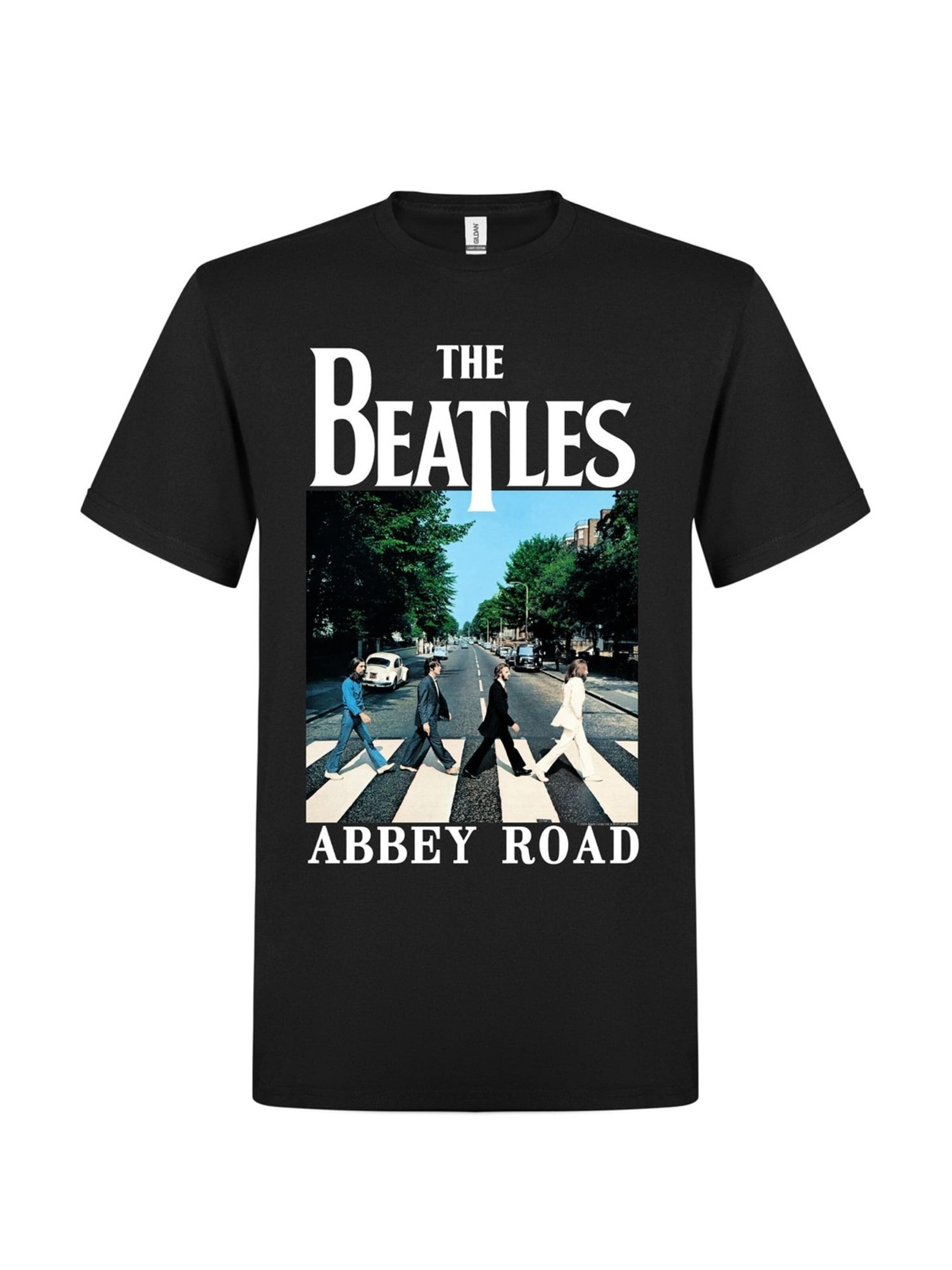 T-Shirt 'Beatles Abbey Road T-Shirt' The Beatles en noir : devant