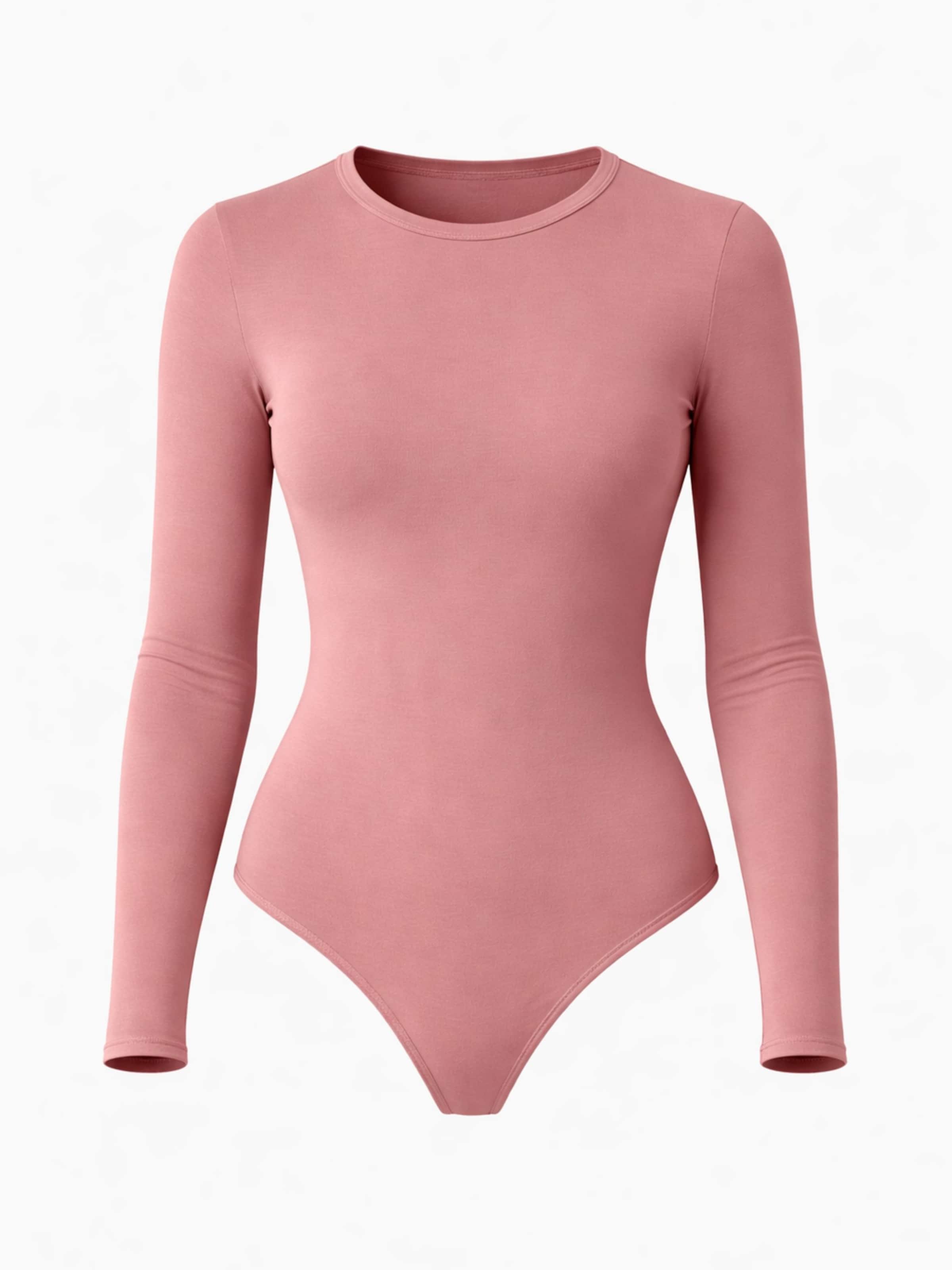 Body 'Leafletic Women’s Bodysuit' di LEAFLETIC in rosa: frontale