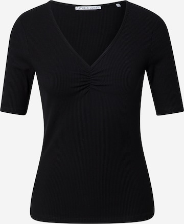 Tricou 'Luna' de la CATWALK JUNKIE pe negru: față