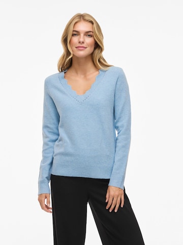 VILA Sweater 'NIKOLINA' in Blue: front