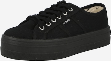 VICTORIA Platform trainers 'Barcelona' in Black: front