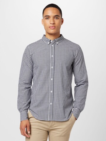 ABOUT YOU Regular fit Button Up Shirt 'Caspar' in Blue: front