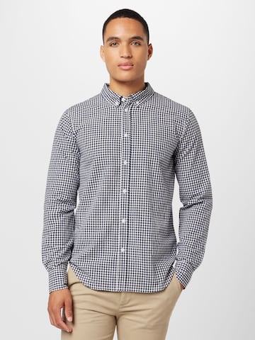 ABOUT YOU Regular fit Button Up Shirt 'Caspar' in Blue: front